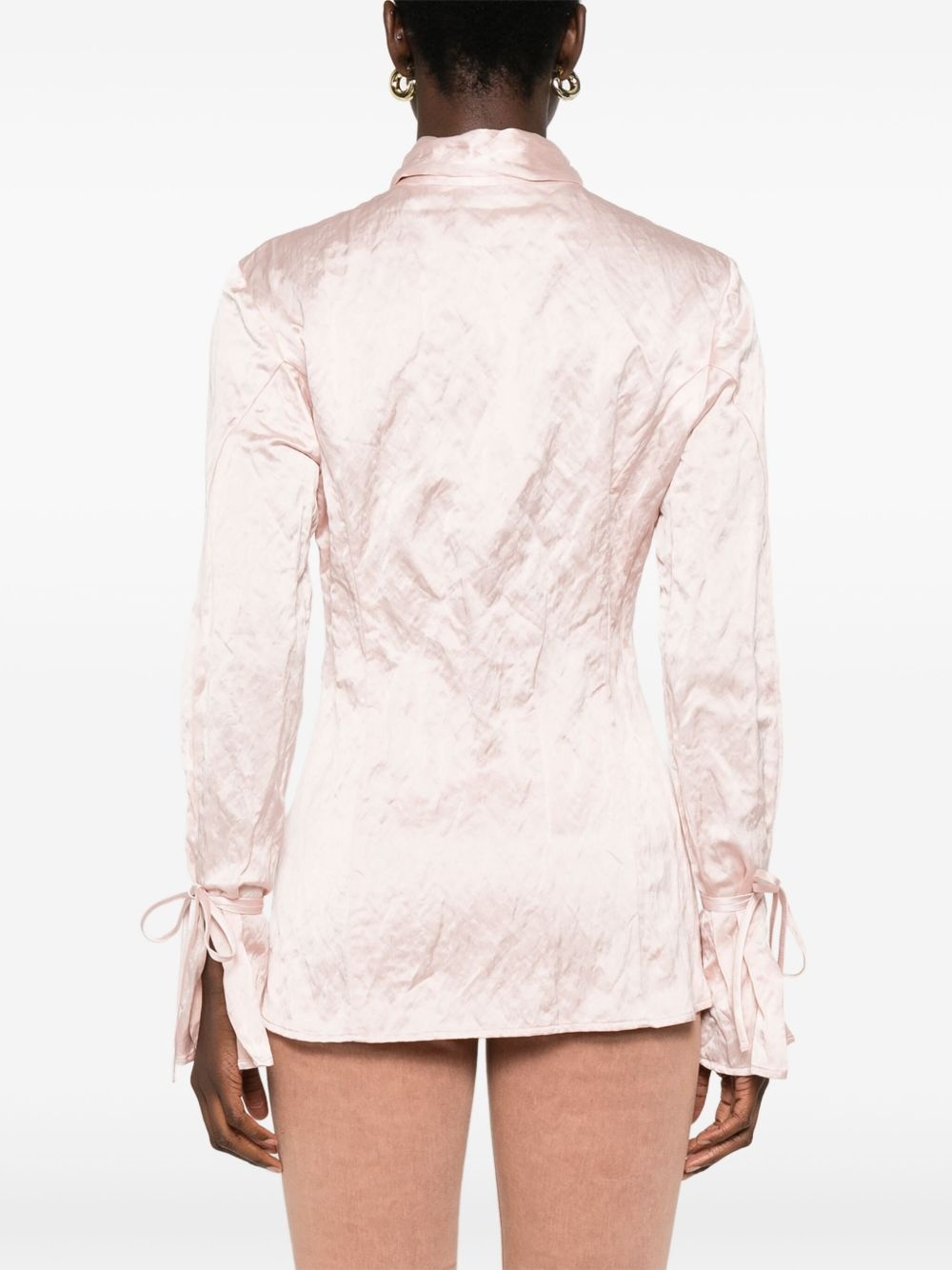 crinkled satin shirt - 4