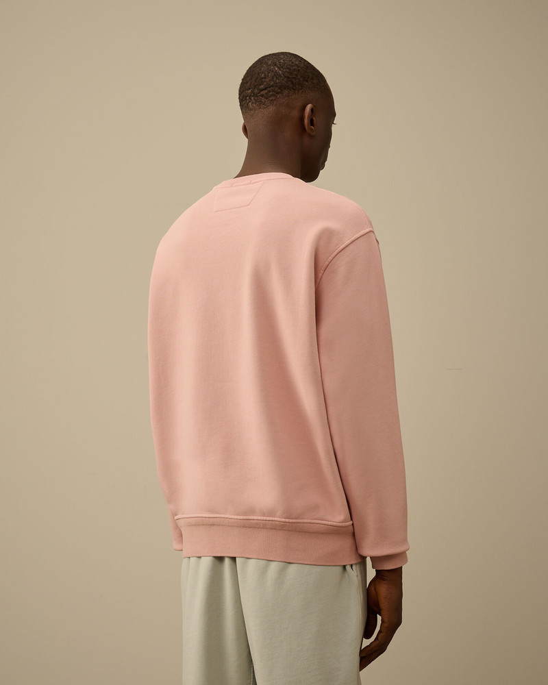 코튼 대각선 Fleece Crewneck 로고 스웨터 4