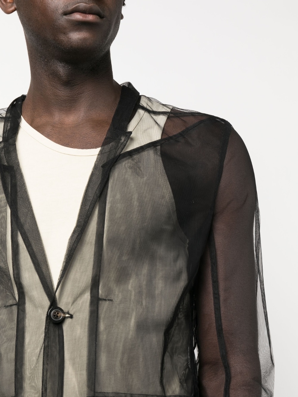 sheer buttoned shirt - 5