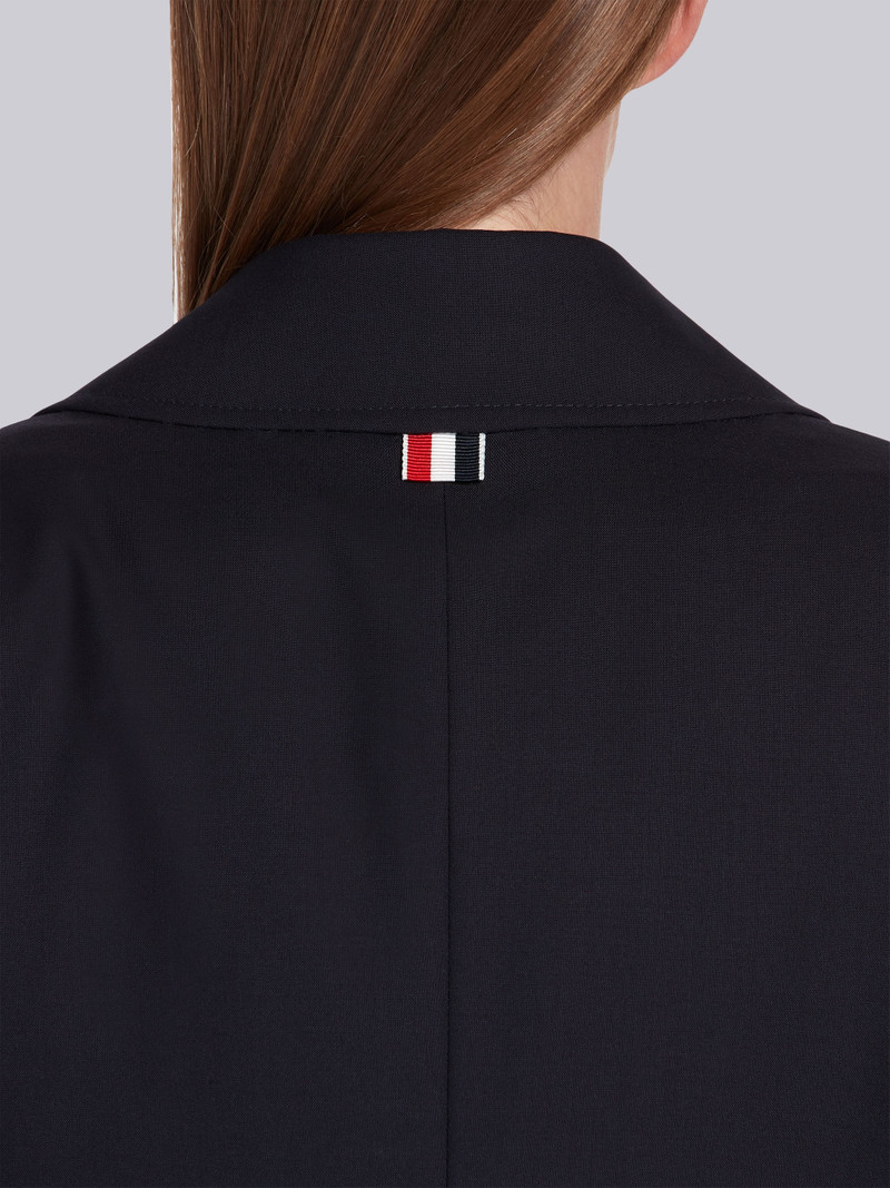 Navy Plain Weave Suiting Classic Overcoat 5