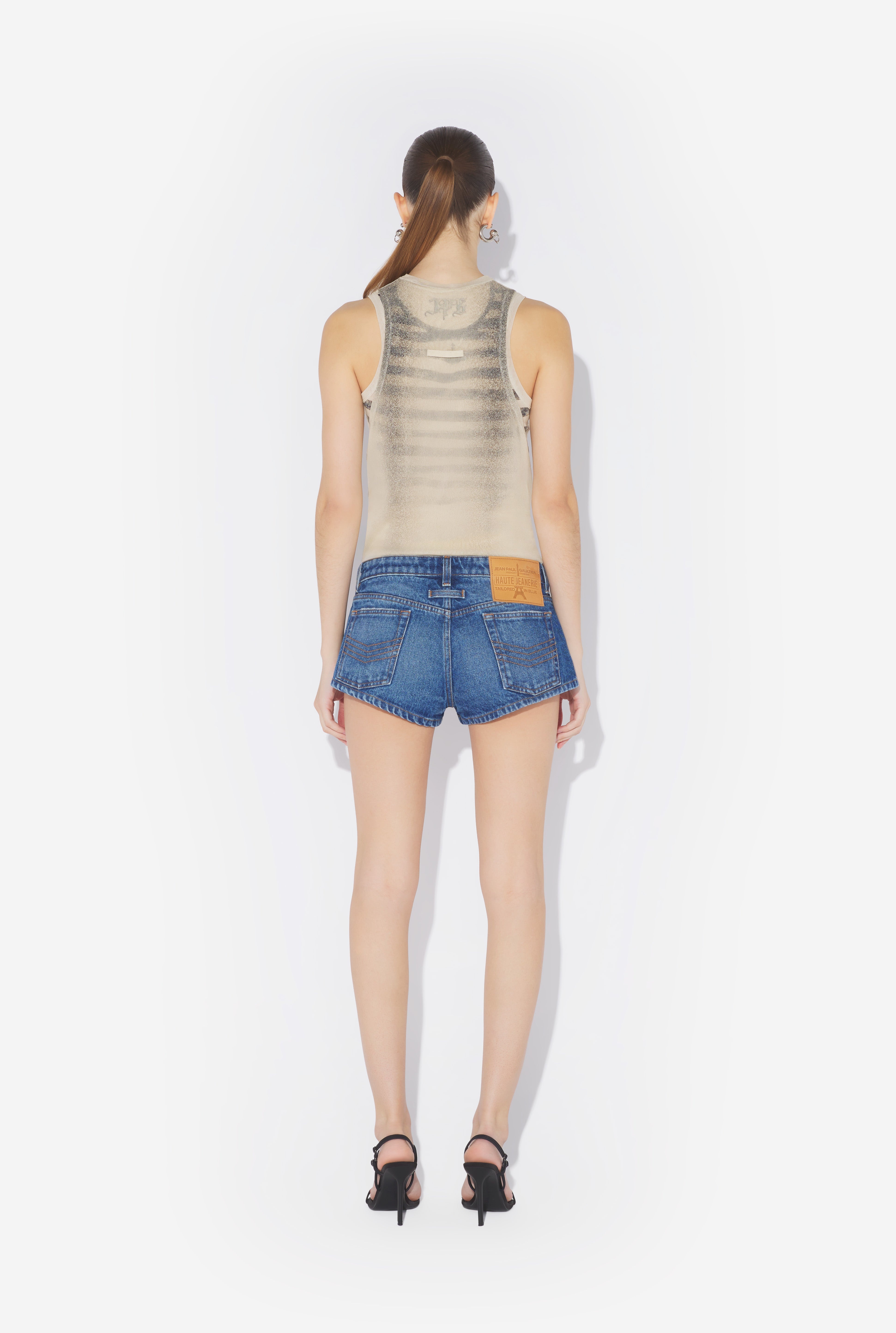 THE BUTTONED BLUE DENIM SHORTS - 2