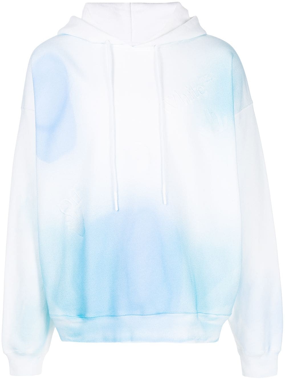 debossed logo tie-dye hoodie - 1