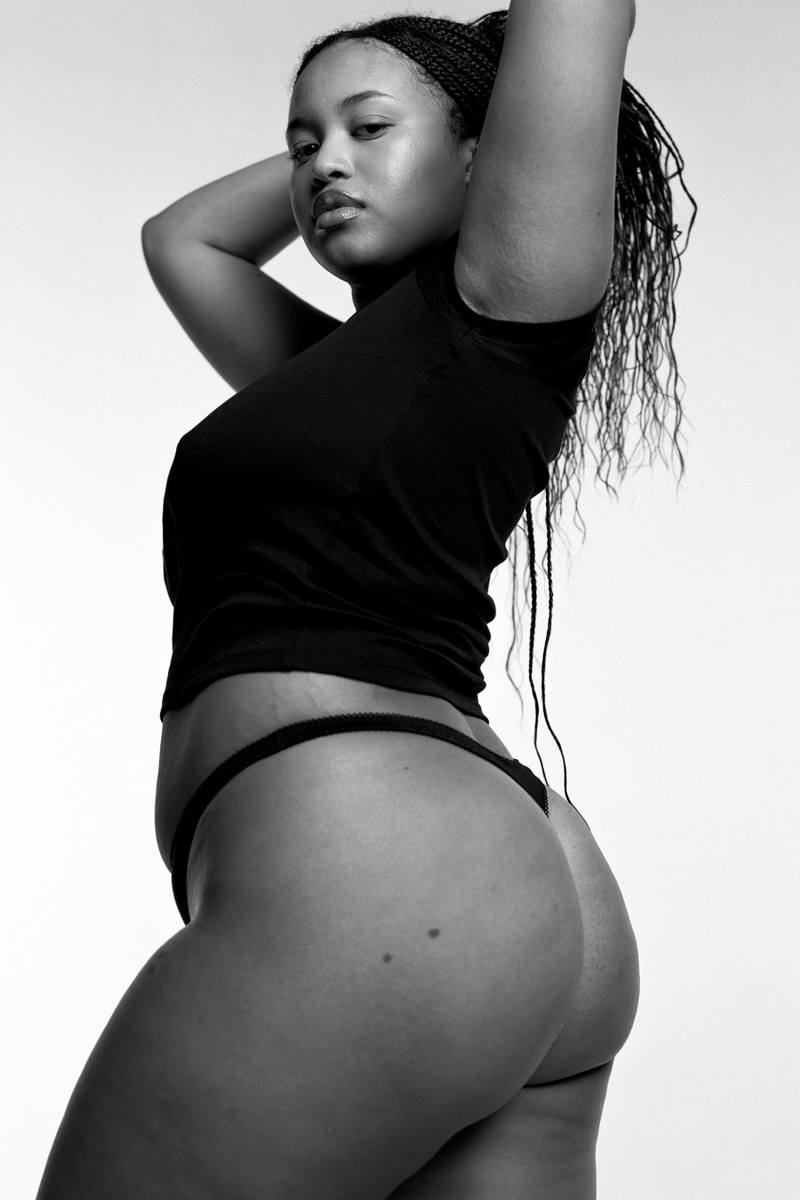 Cou Cou The Thong: Cotton Jersey Black outlook