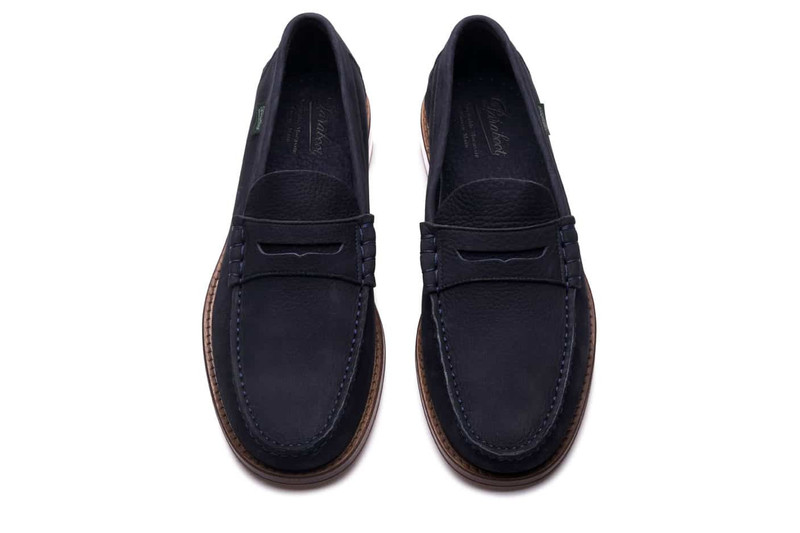 Coraux Taurillon Nubuck Navy - Leather Sole 4