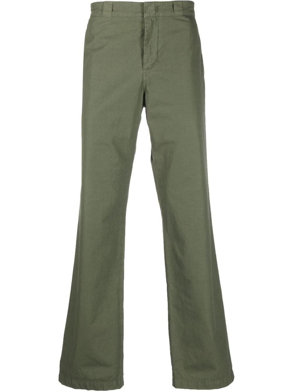 straight-leg cotton trousers - 1