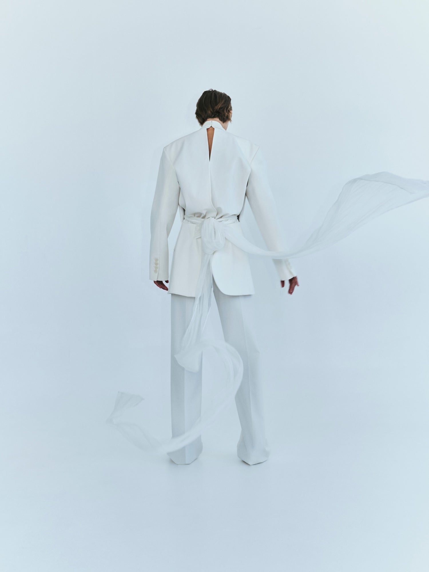 Intimate Bow Back Twill Blazer - 7