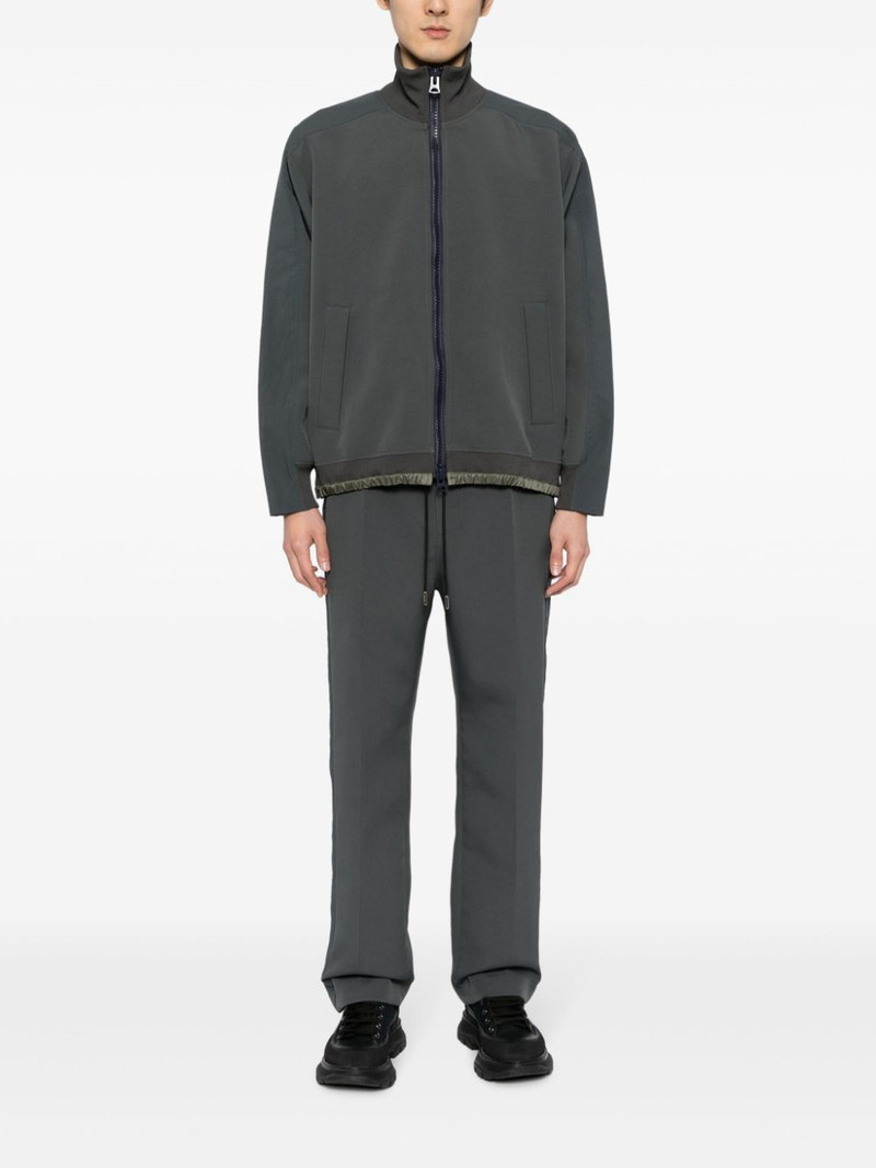 sacai funnel-neck zip-up jacket outlook