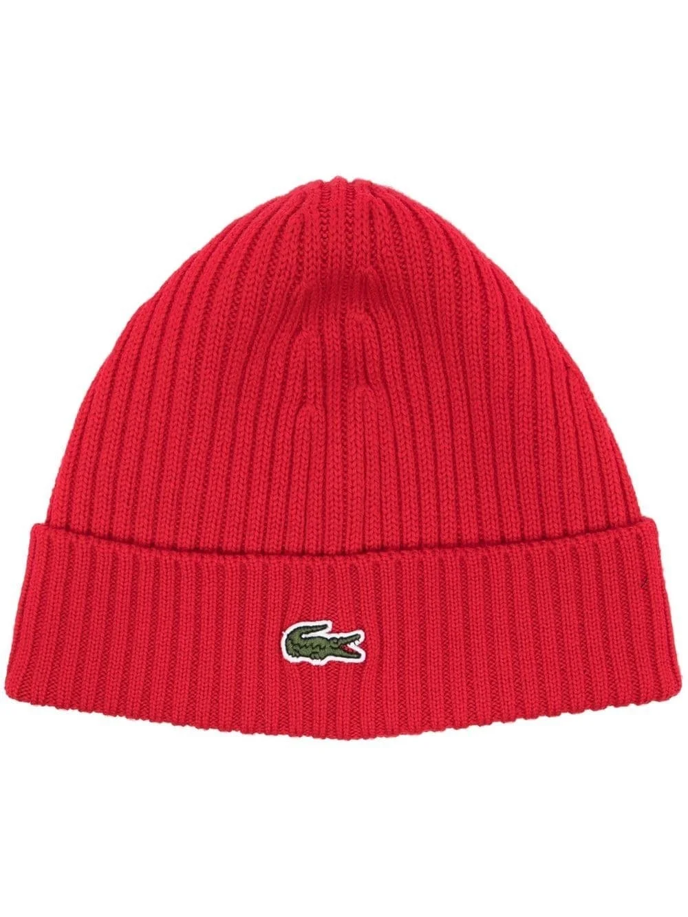 logo-patch wool beanie - 1