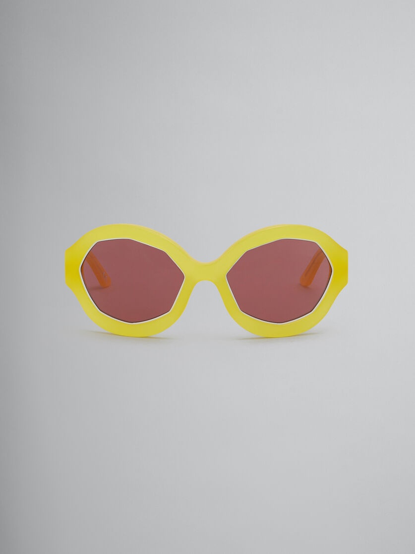 CUMULUS CLOUD YELLOW ACETATE SUNGLASSES - 1