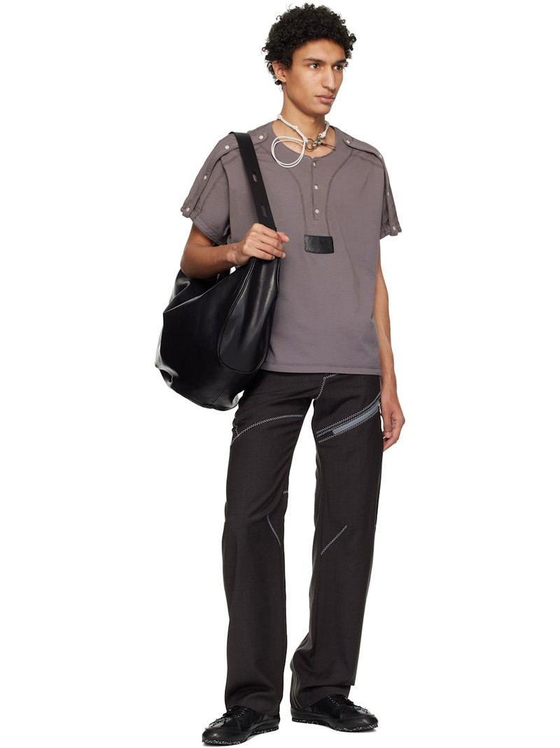 Kiko Kostadinov Gray Sargo Short Sleeve Henley outlook