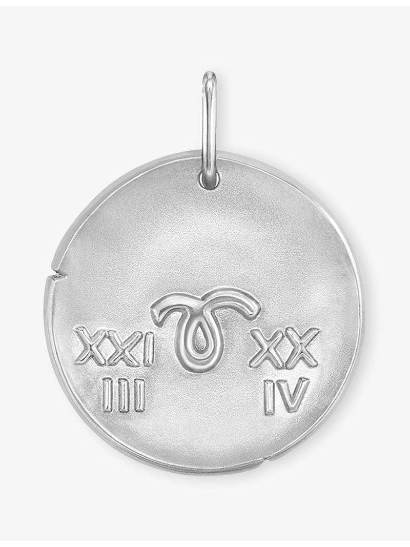 Zodiaque Medal Aires 18ct White-Gold Pendant 4