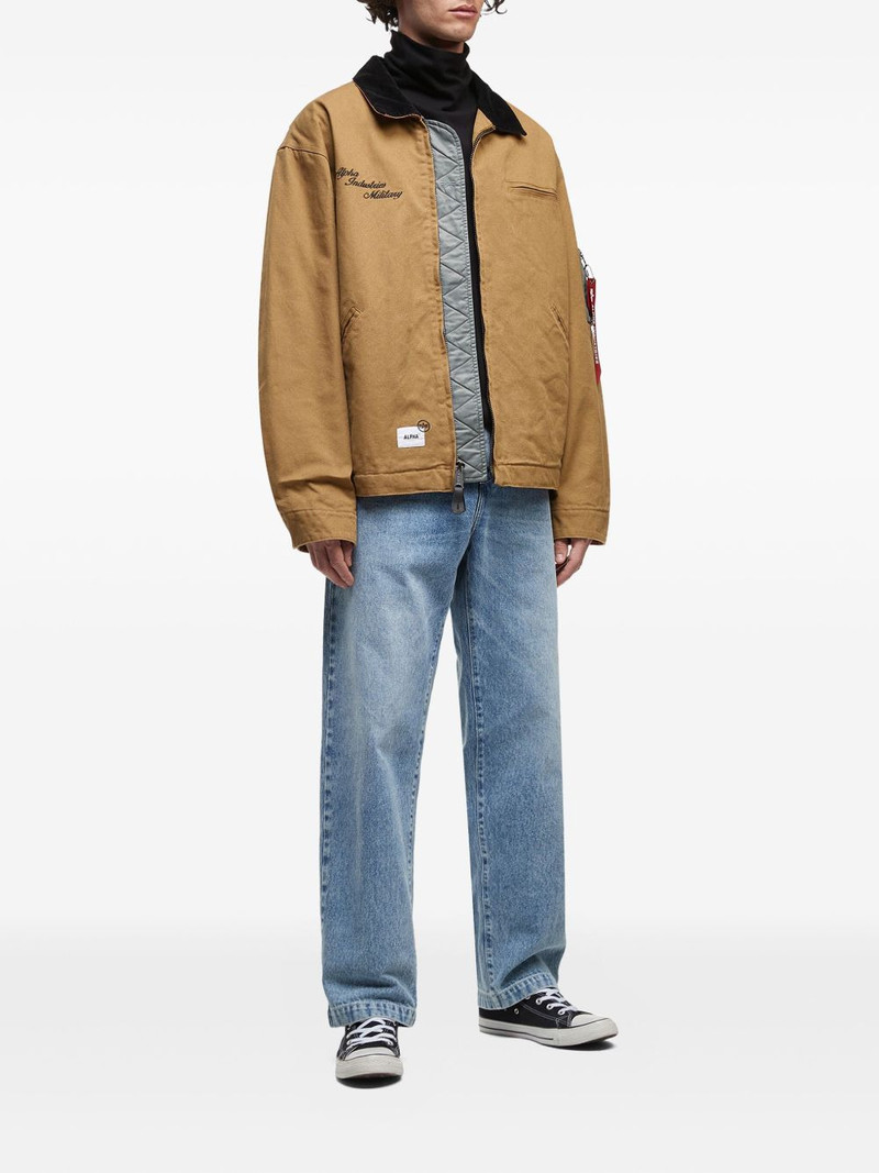 ALPHA INDUSTRIES embroidered sleeve pocket jacket outlook