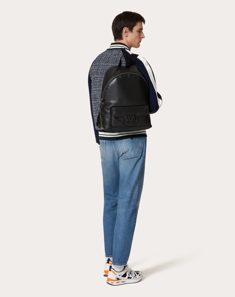 VALENTINO GARAVANI NOIR NAPPA LEATHER BACKPACK 2