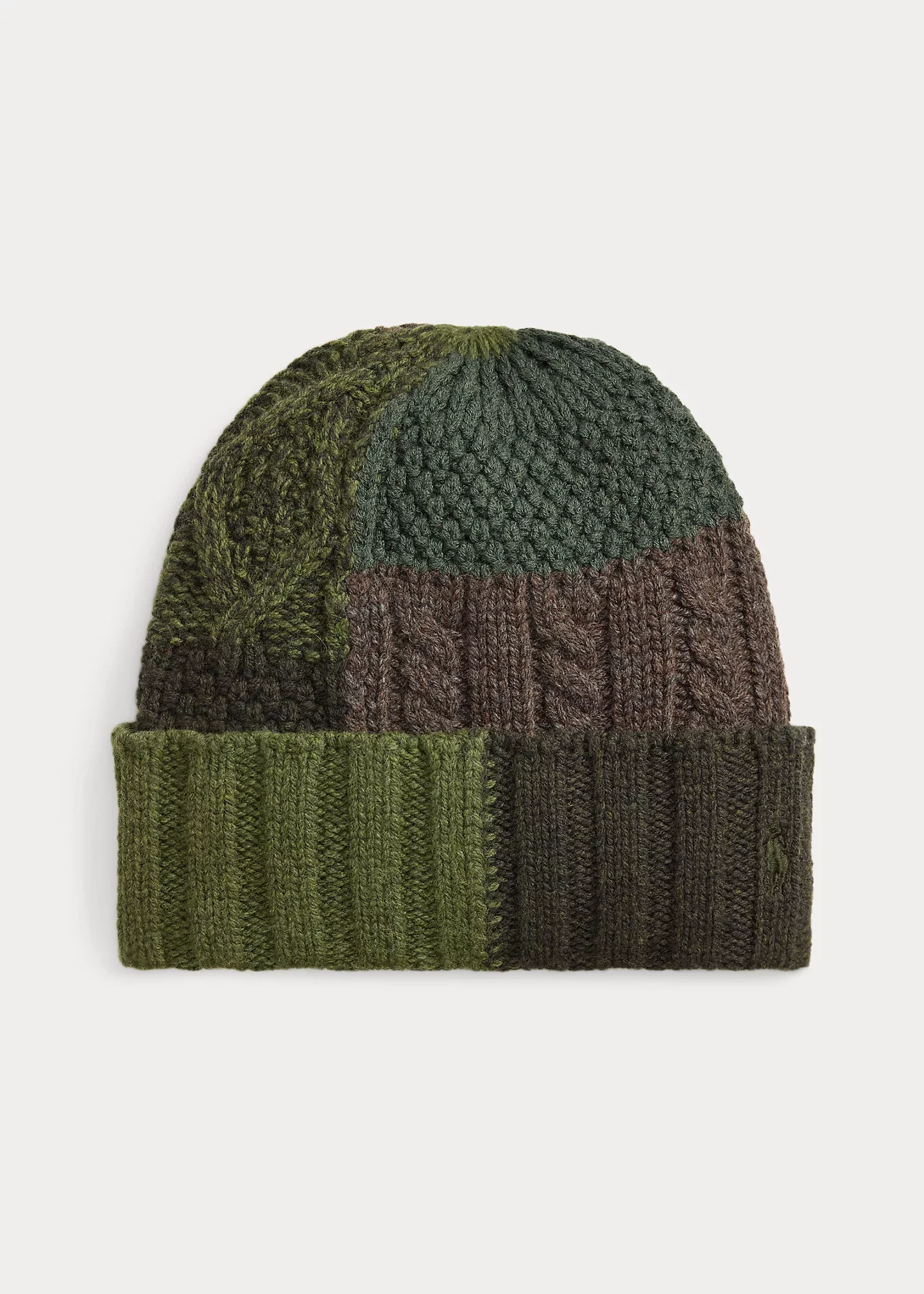 Patchwork Wool-Blend Beanie - 1