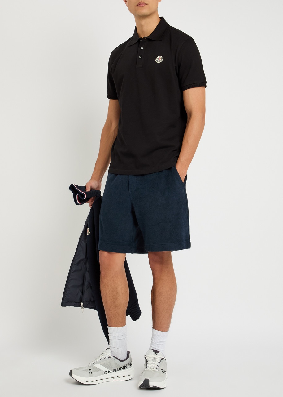 Moncler Logo-appliquéd Piqué Cotton Polo Shirt - 4
