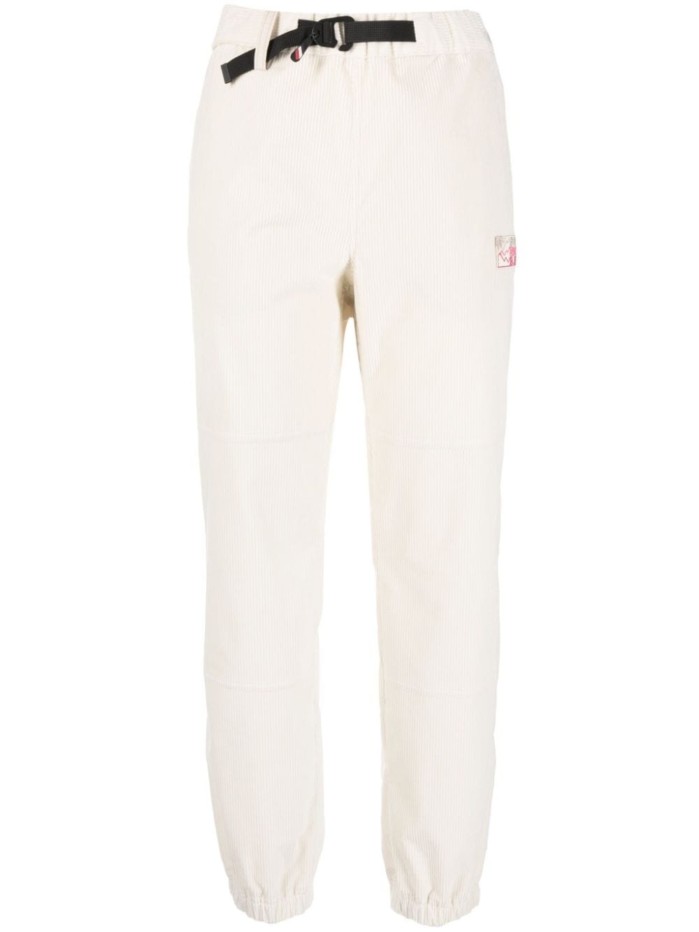 logo-patch belted track pants - 1