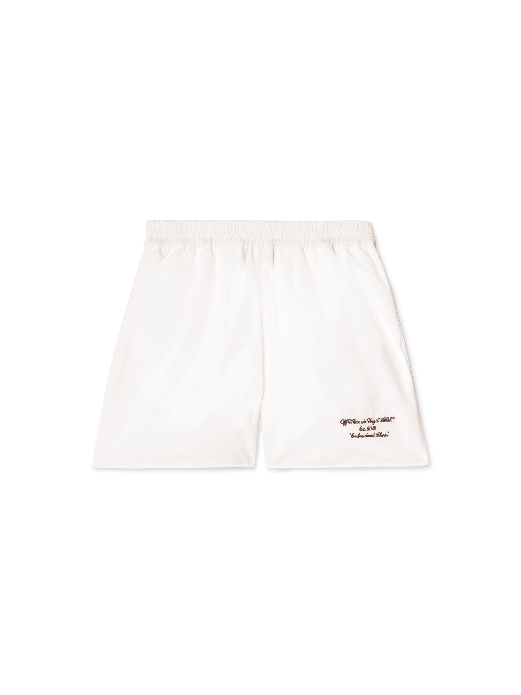 White Poplin Shorts - 1