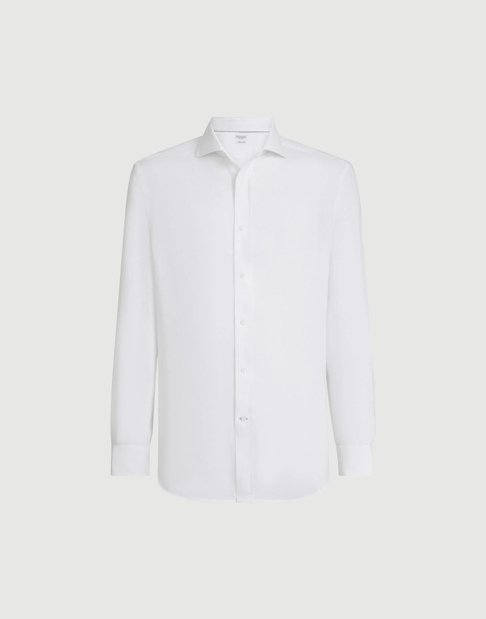 Linen shirt with spread collar - 1