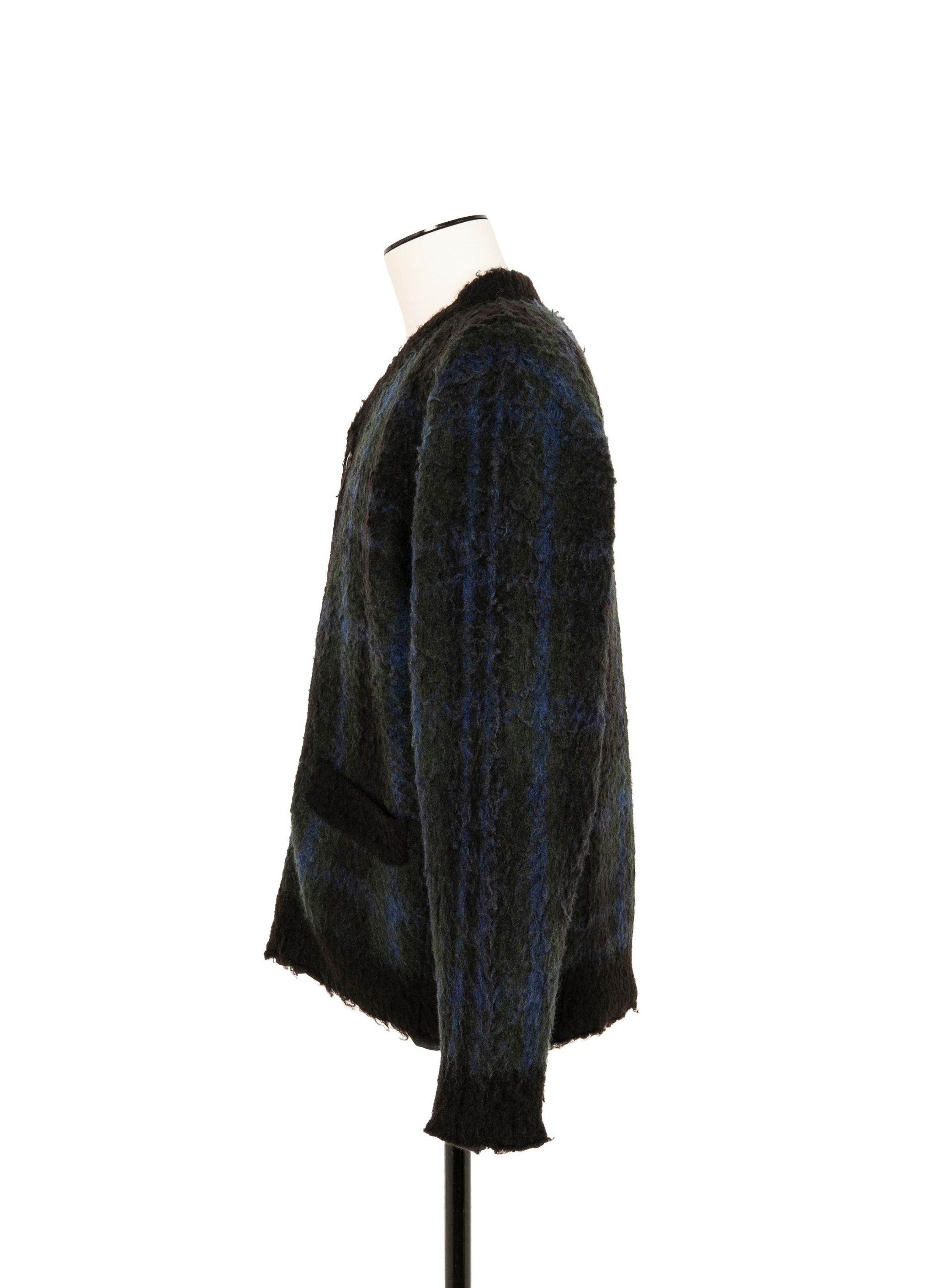 Plaid Knit Cardigan - 2
