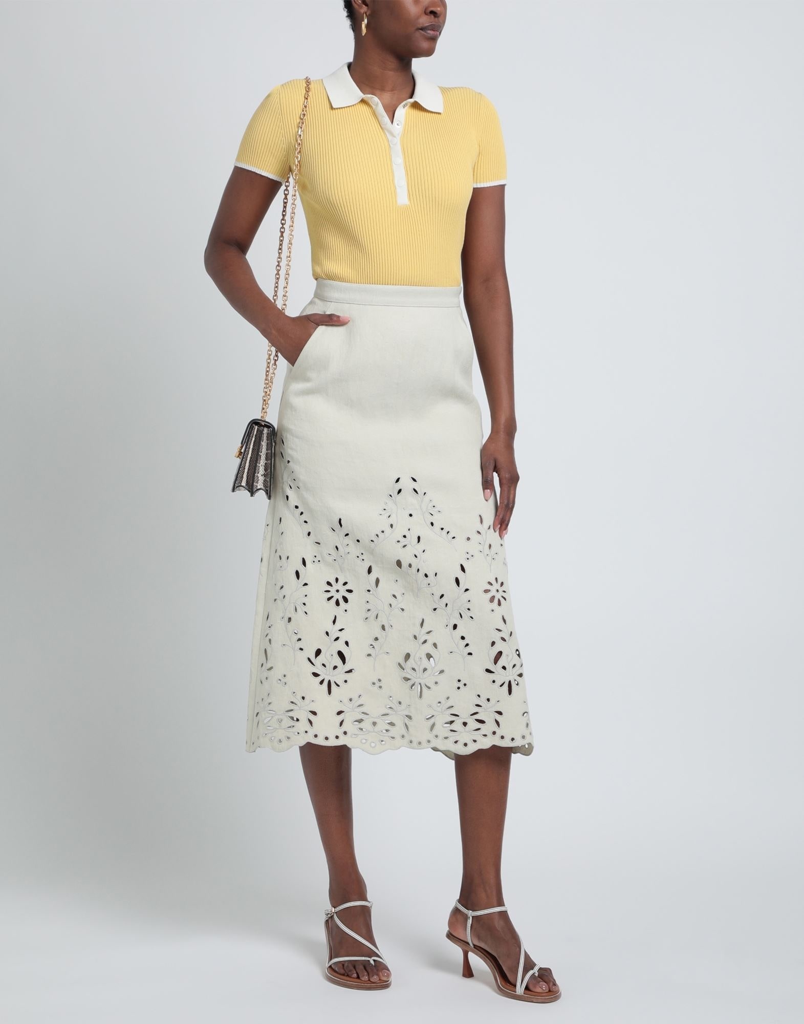 Ivory Women's Midi Skirt - 2