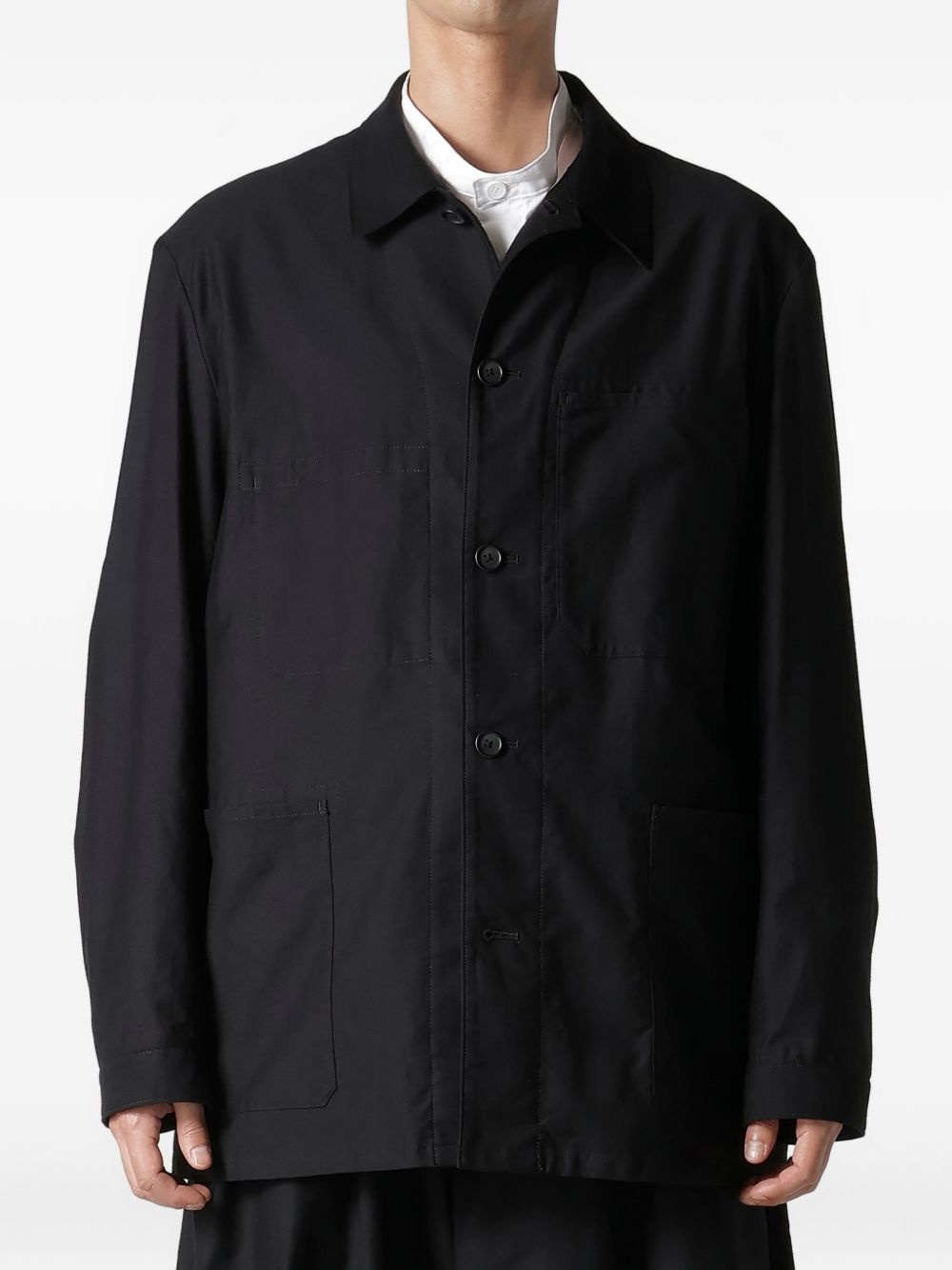 button-down shirt jacket - 3