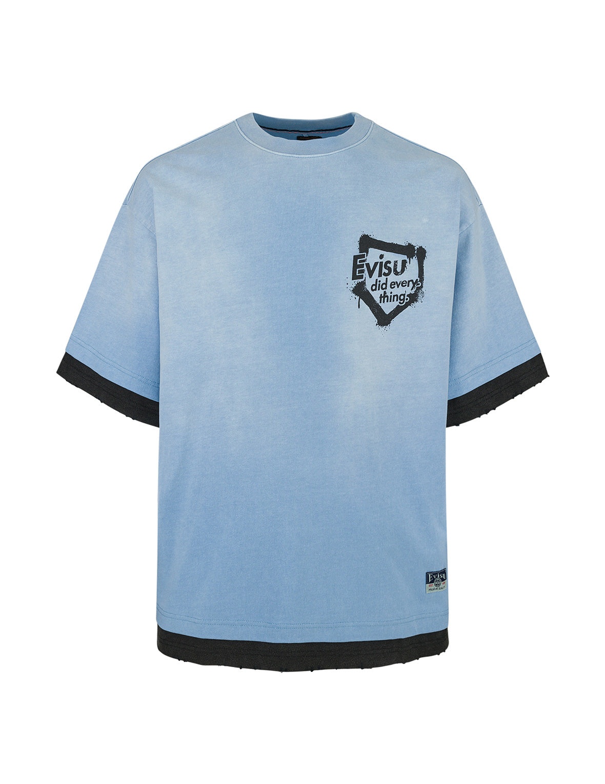 Washed 2-in-1 Oversized T-shirt - 10