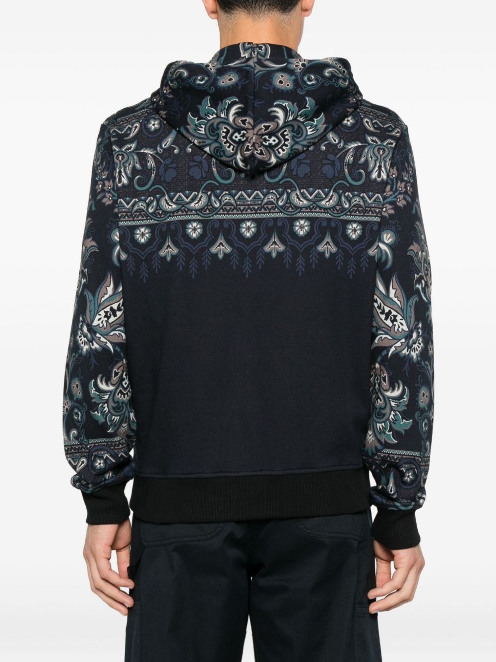 paisley-print zip-up hoodie - 4