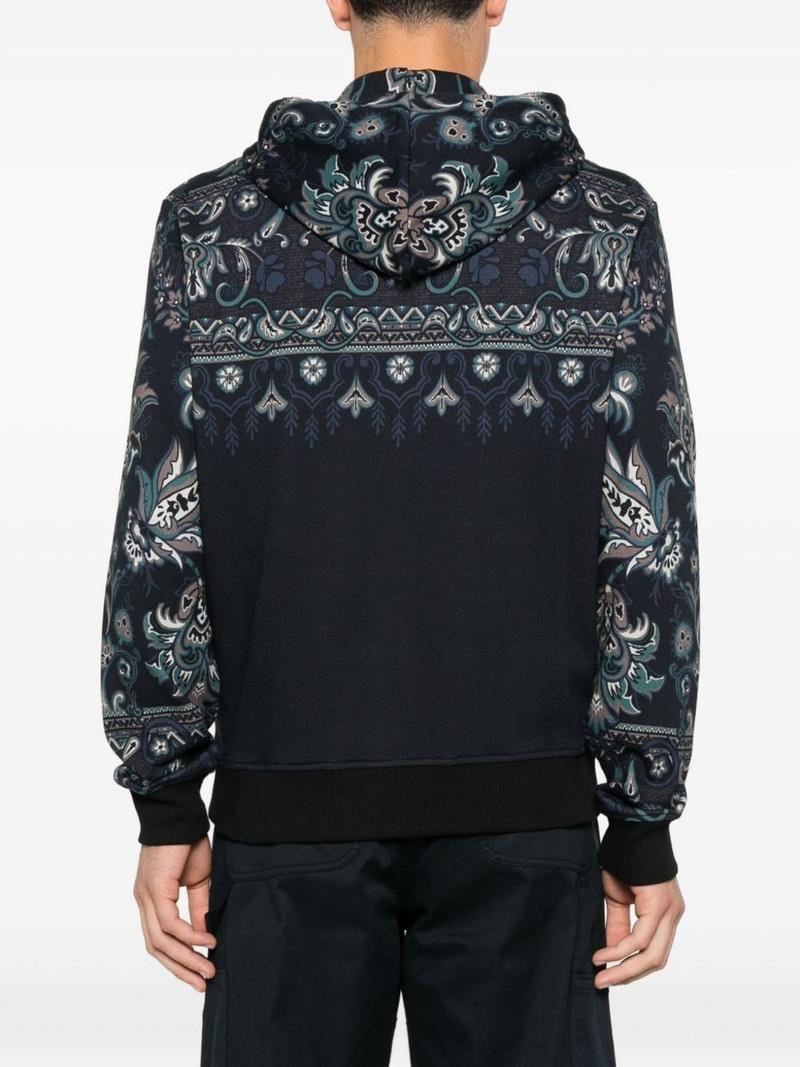 paisley-print zip-up hoodie 4