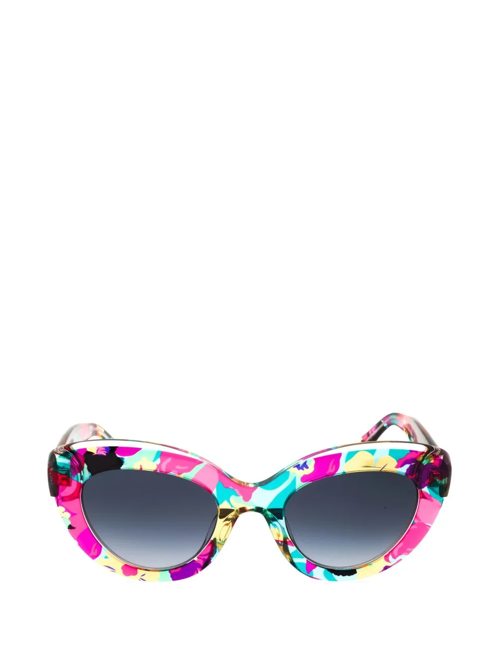 Capri floral-print cat-eye sunglasses - 1