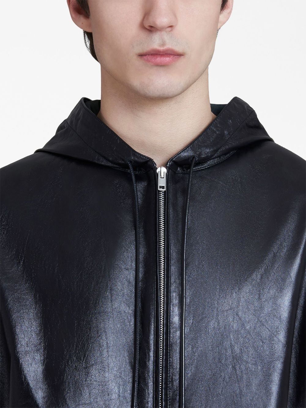 sleeveless leather jacket - 5