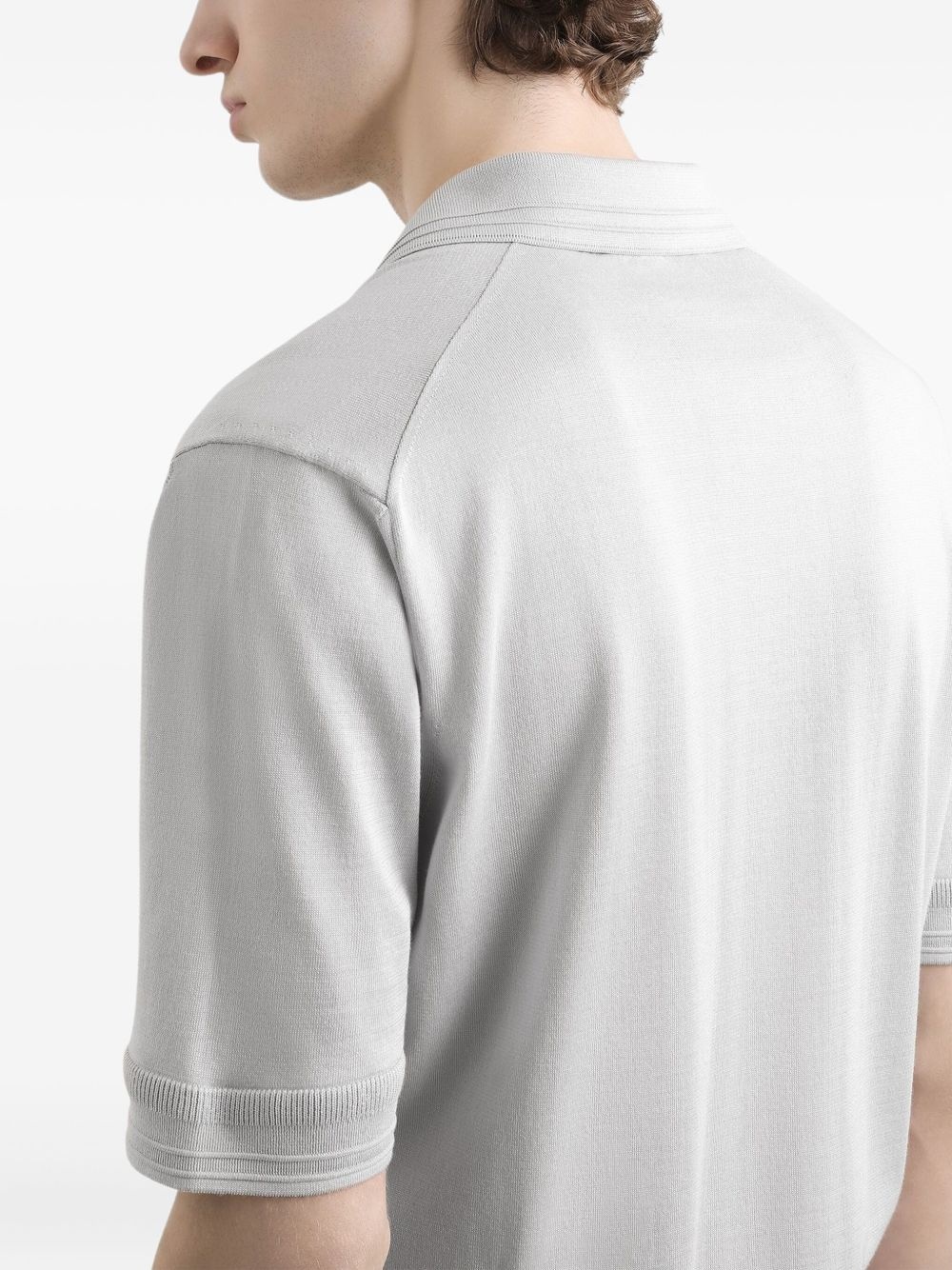 silk polo shirt - 5