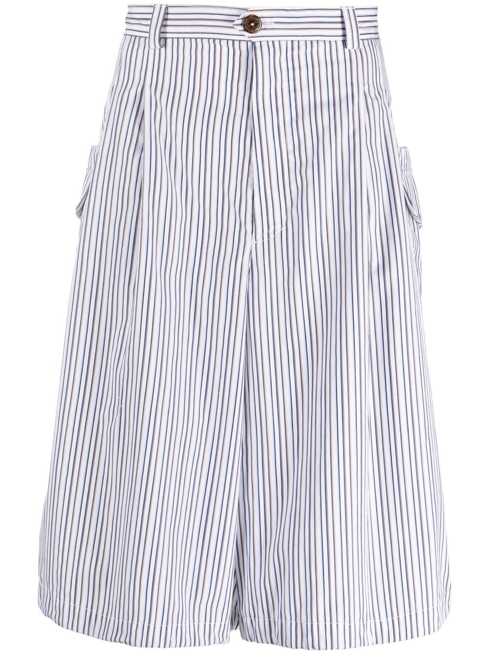 striped jacquard bermuda shorts - 1