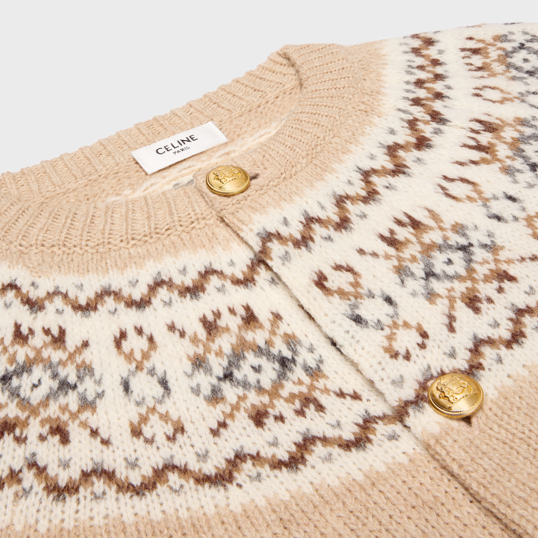 cardigan IN TRIOMPHE FAIR ISLE WOOL - 3