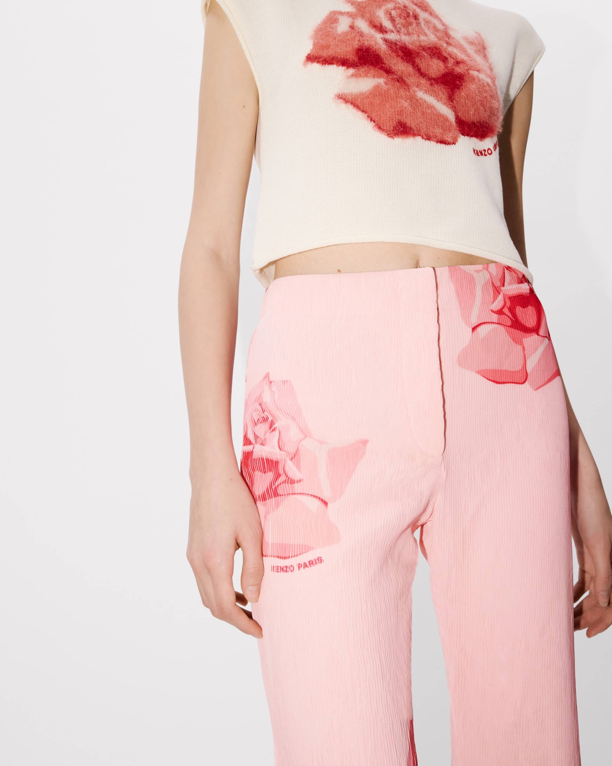 'KENZO Rose' pleated pants - 4