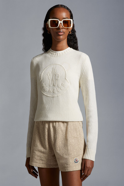 Moncler Embroidered Logo Cashmere & Wool Sweater outlook
