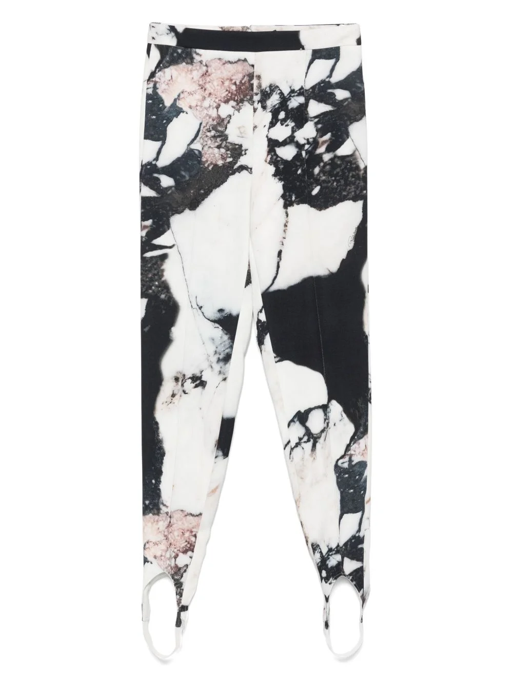 marble-print trousers - 1