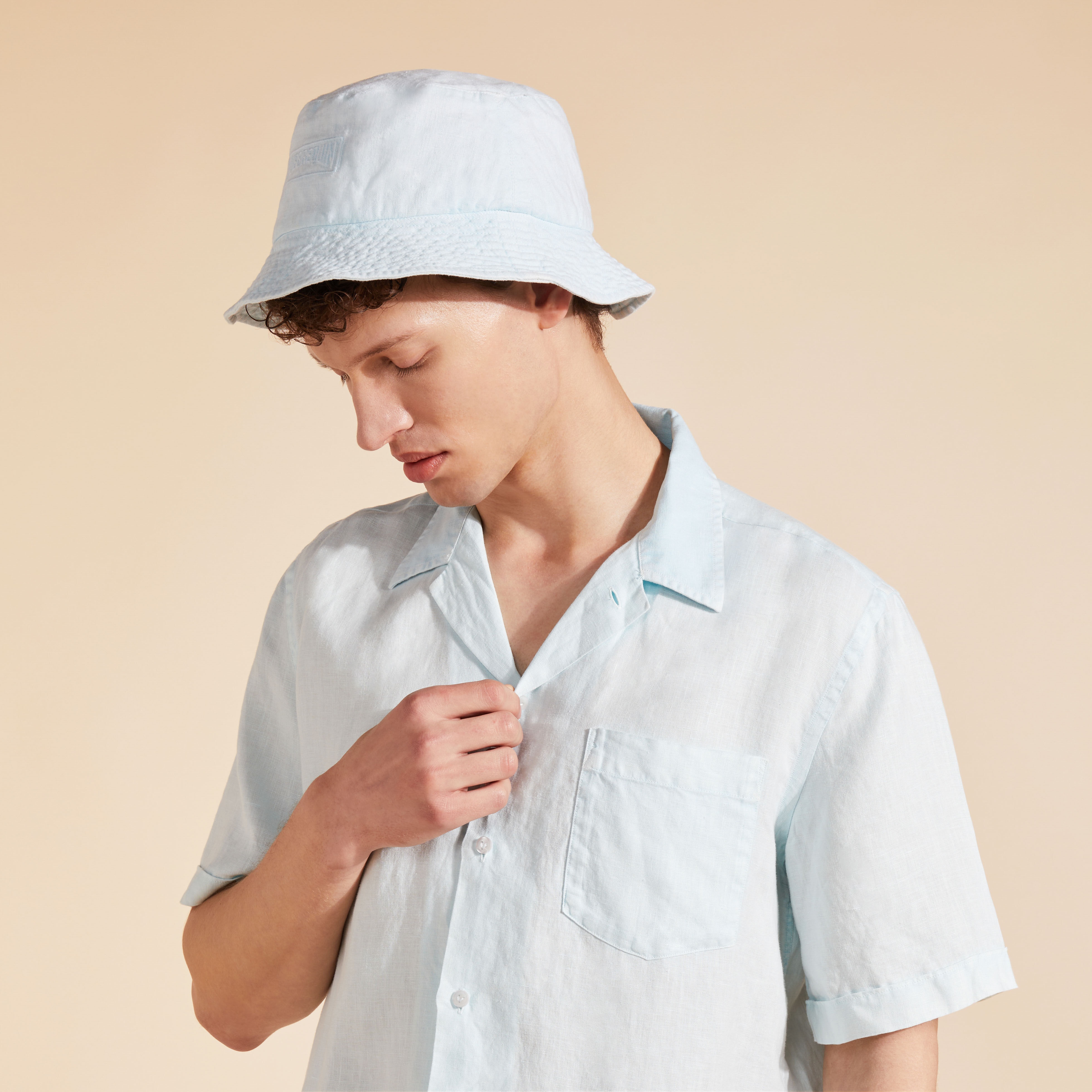 Unisex Linen Bucket Hat Mineral Dye - 1