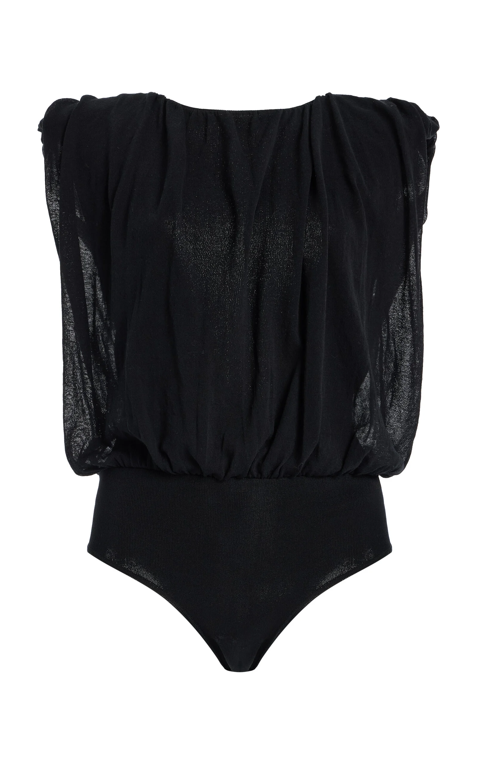 Draped Knit Top black - 1