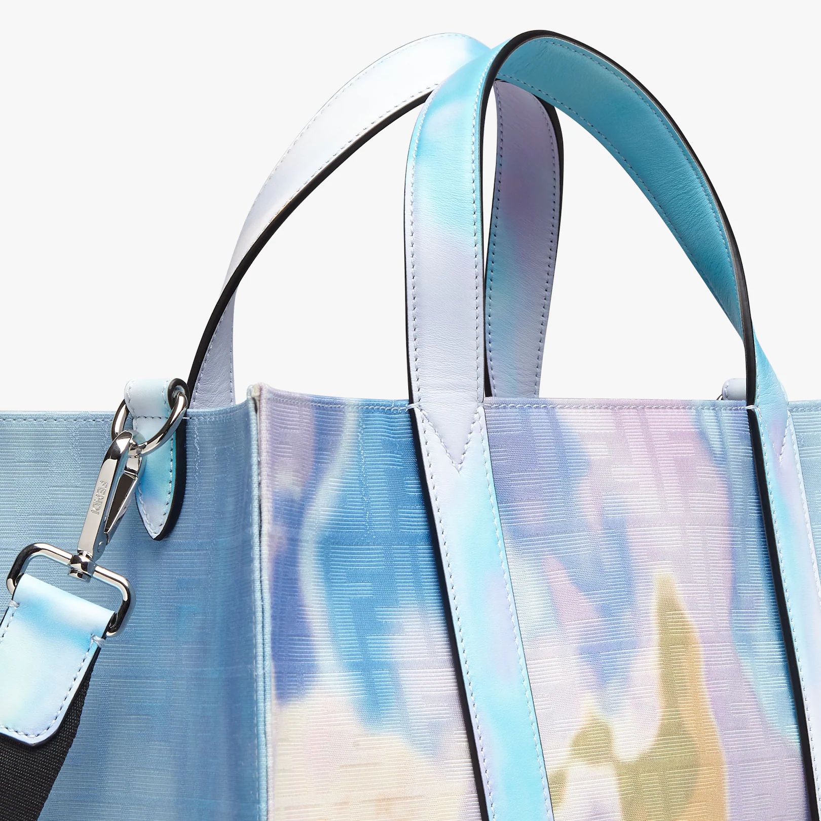 Light blue and black Sunset jacquard fabric bag - 5