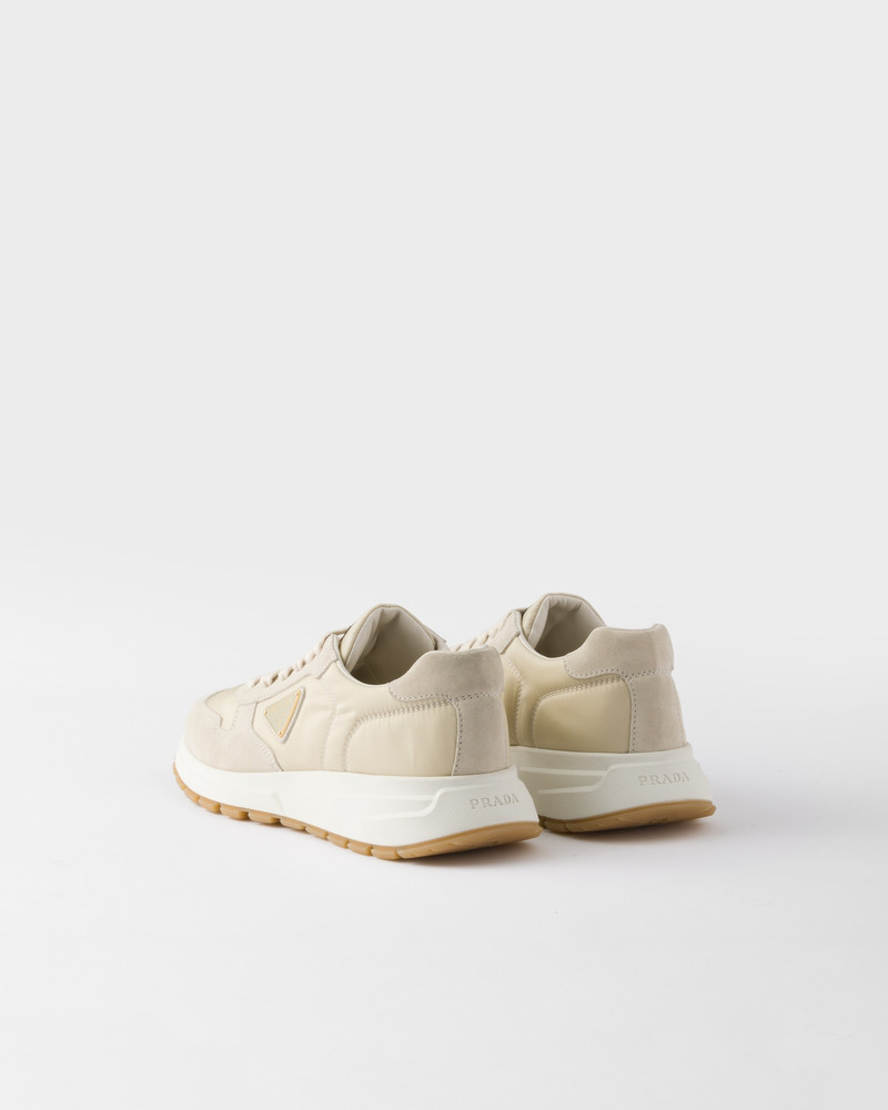 Prax 01 Re-Nylon and suede sneakers 4