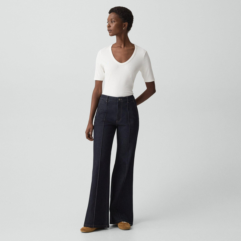 Theory U-Neck Tee in Stretch Rib outlook