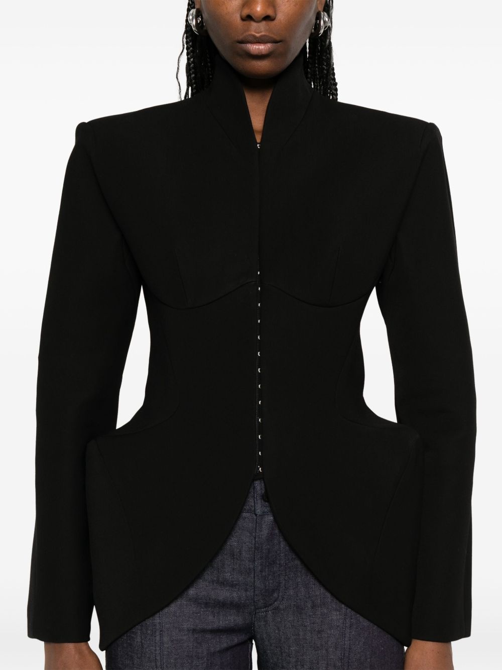 hook & eye sculptural jacket - 5
