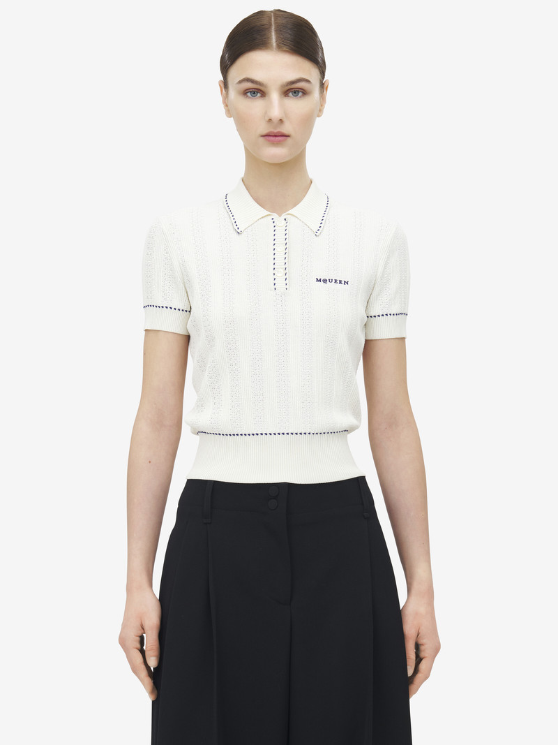 Alexander McQueen Textured Polo Shirt outlook