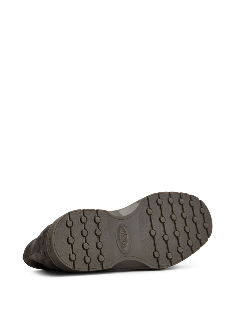 pebble-grain lace-up boots - 5