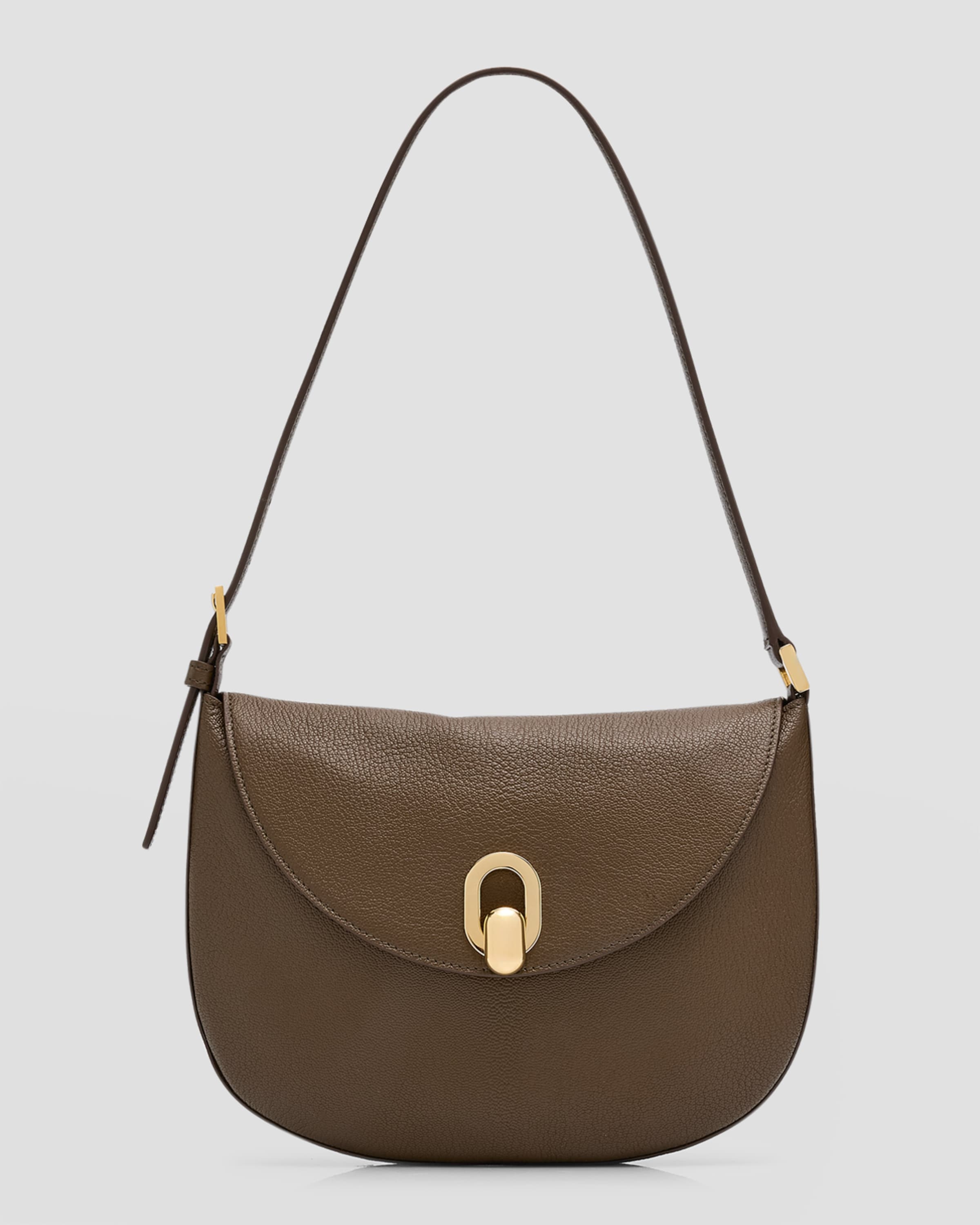 Tondo Small Flap Leather Hobo Bag - 1