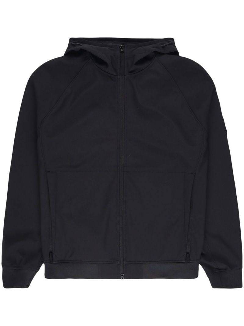 logo-patch hooded jacket - 1