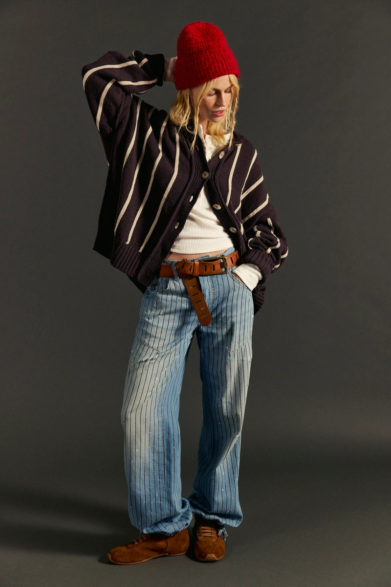 We The Free Don't Wait Up Pinstripe Boyfriend Jeans 8
