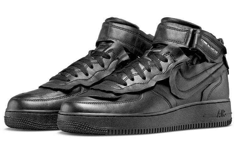 Nike COMME des GARCONS x Air Force 1 Mid 'Triple Black' DC3601-001 - 4