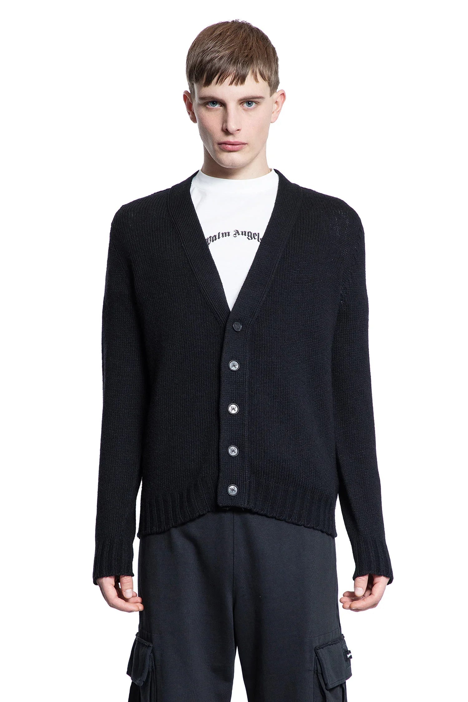 Curved-Logo-Cardigan - 1