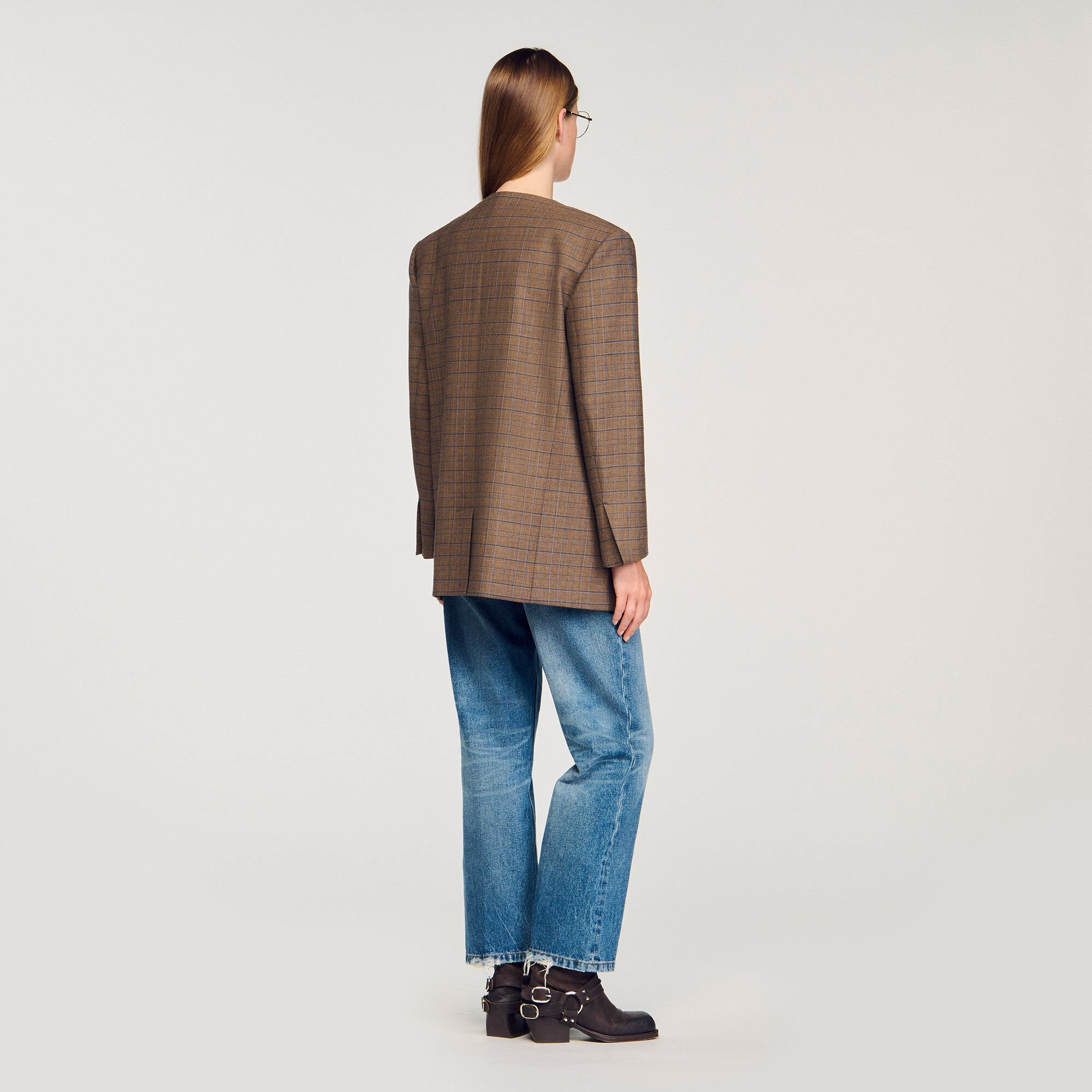 OVERSIZED CHECKED JACKET - 5